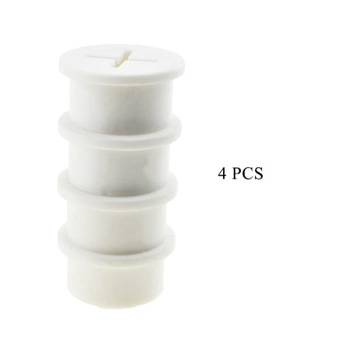 HAHIYO 4Pcs 0.8Inch White Flexible Rubber Desk Grommet, Wire Management Cord Hole Cover for Office Home