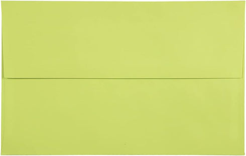 JAM PAPER A10 Colored Invitation Envelopes, 6 x 9 1/2, Ultra Lime Green, 100/Pack