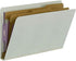 Smead 100% Recycled End Tab Pressboard Classification File Folder, Legal Size, Gray/Green, 10 per Box