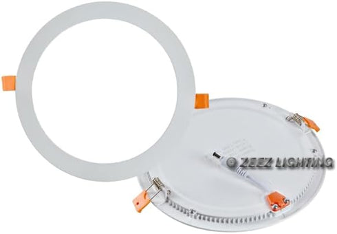 ZEEZ LED Recessed Lighting, 9 Inch Round Ceiling Down Light Fixture, 20W Non-Dimmable Canless Cool/Cold White