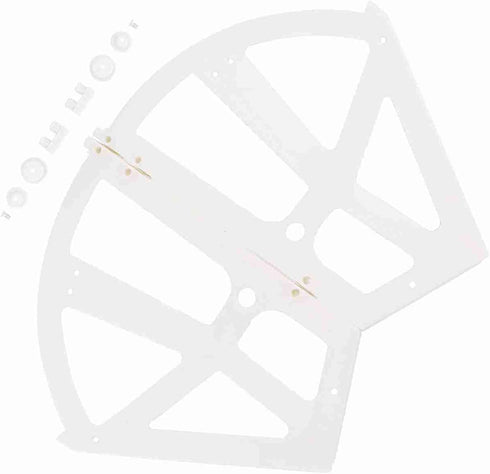 2-Layer White Shoe Cabinet Hinges - Replacement Flip Frames