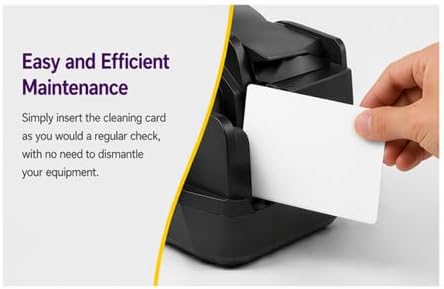 UBICON 4" 8" (25) Check Scanner Cleaning Card - Enhanced Length and Width for Effective Cleaning, Compatible with Major