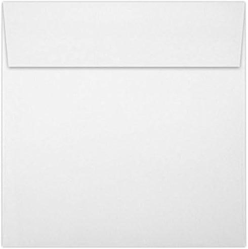 LUXPaper Square Invitation Envelopes | Peel & Press | 5 3/4" x 5 3/4" | White | 100% Recycled | 80lb. Text | 50 Qty by LUXPaper