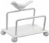 Enyuwlcm Metal Desktop Card Holder - Decorative Business Card Display Stand for Countertop (White, 1 Pack)