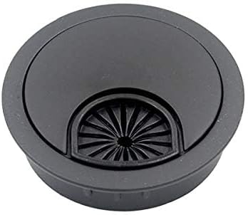 DGOL 5 pcs Metal Desk Grommet Cable Cord Wire Hole Cover Outlet Port, 1-7/8 inch (48mm) (MATT Black)