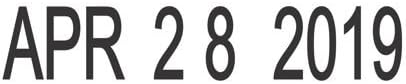 Small Date Stamp with Black Ink
