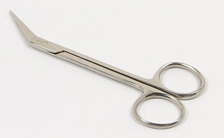 SurgiDental Iris Surgical Scissors 4 1/2 inches Angled Stainless