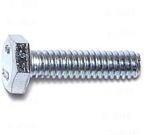 014973243807 Tap Hex Bolt, 1/4-20 x 1, Zinc, 100 Count