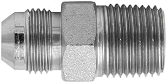 (10-PACK) 1/2" JIC 37 Male x 1/2" NPTF Male Pipe Steel Adapter - Flared Tube Fitting Connector