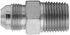 (10-PACK) 1/2" JIC 37 Male x 1/2" NPTF Male Pipe Steel Adapter - Flared Tube Fitting Connector