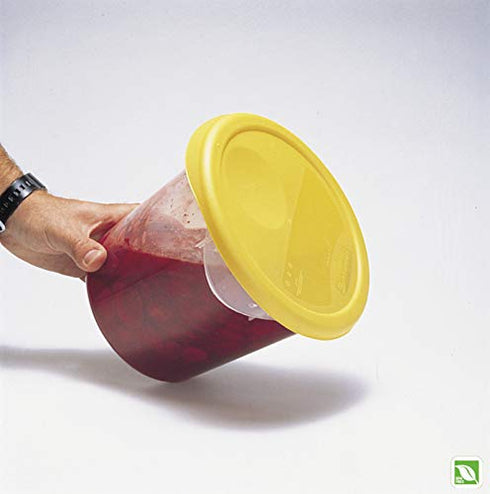 Rubbermaid Commercial Lid (Lid Only) for Round Food Storage Container, Fits 8 Qt. Containers, Yellow (FG572500YEL)
