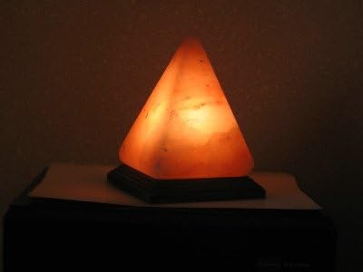Hand-Carved Himalayan Salt Pyramid Lamp with Cord