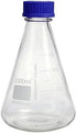 3 Pieces Pastein 1000ml Graduated Narrow Mouth Erlenmeyer Glass Flask Bottle with GL45 Screw Cap (Blue)