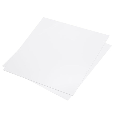 MECCANIXITY White ABS Plastic Sheet 8 x 8 x 0.04 Inch for Building Model, Pack of 2 Pcs