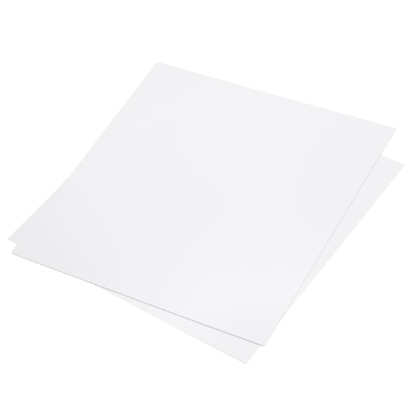 MECCANIXITY White ABS Plastic Sheet 8 x 8 x 0.04 Inch for Building Model, Pack of 2 Pcs