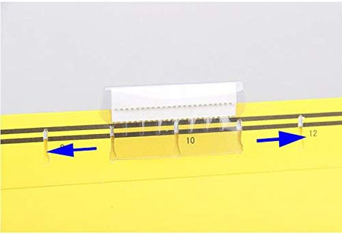 DGQ 100 Packs Clear Hanging File Folder Tabs and Inserts, 2” 1/5 Cut Labels for Quick File Identification