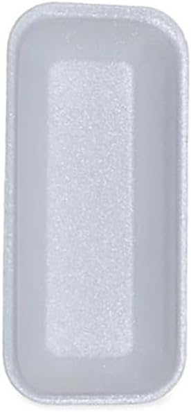 Generic 8.38 x 3.94 x 1.1 in. Meat Tray White - 1000 Count