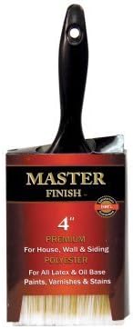 Set of 4 Premium Polyester Paint Brushes for House Wall & Siding Latex & Oil Base Paints