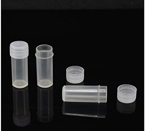 50PCS 5ML Plastic Sample Bottles with Lid - Small Vial Storage Container for Small Items