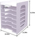 Natwind 7 Tiers Paper Organizer for Desk - White File Holder, Mail Letter Tray & Document Storage Rack for Home Office