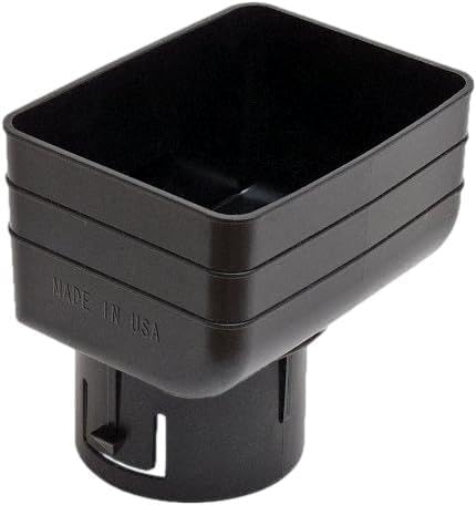 K-TEC Downspout Drainage Adapters, Variations (3"x4"x3", Black)