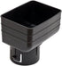 K-TEC Downspout Drainage Adapters, Variations (3"x4"x3", Black)