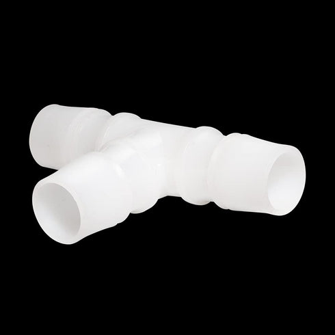 Feelers 1" Plastic Hose Barb T Shaped Tee Type Fitting, Equal Barbed 3 Way Joint Splicer for Air Line Tube