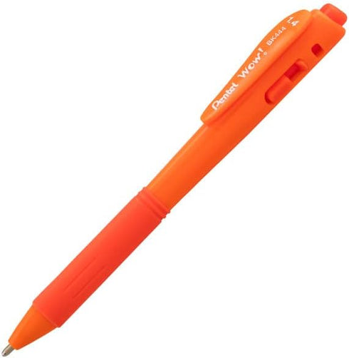 Pentel Wow! Retractable Ballpoint Pen, 1.4mm Bold Line Assorted Ink Colors 8 Pack
