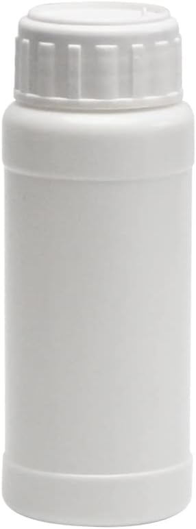 Bettomshin 10 Pcs 100ml PE Plastic Wide Mouth Lab Reagent Bottle for Liquid/Solid Sample Storage, White