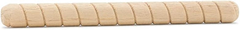 Wooden Dowel Pins 3/8 inch x 4 inch, Pack of 50 Spiral Dowel Joints for Woodworking, Furniture and Crafts by Woodpeckers
