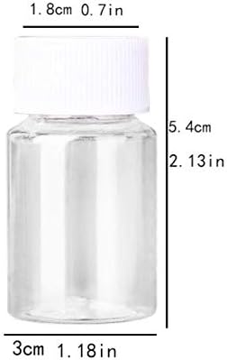 HLLMX 8 PCS Plastic Clear Empty Bottle Pill Bottle Container Chemical Reagent Bottle Liquid Bottle Solid Powder Bottle 20ML by Duehut