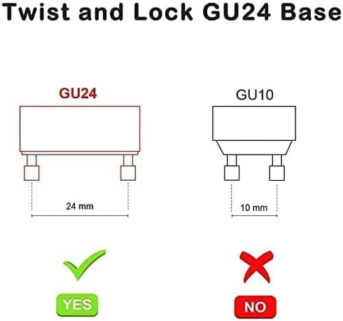 GU24 LED Light Bulb, 4000K Neutral White, High Brightness for Bathroom Ceiling Fan, 13W, 2pcs, Not Dimmable