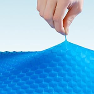 Gel Seat Cushion, Double Thick Egg Gel for Pressure Pain Relief, Breathable Wheelchair and Office Chair Pads