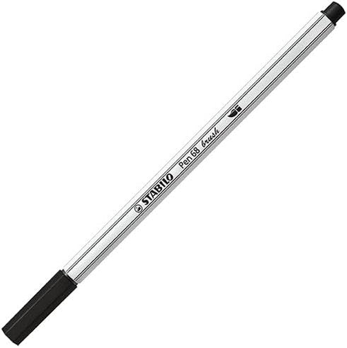 STABILO Premium Fibre-Tip Pen with Brush Tip, Pack of 12, Assorted Colours