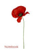 Red Flower Poppy Notebook: College Ruled, 130 Pages, 8.5 x 11", Perfect for Nature and Gardening Lovers