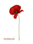 Red Flower Poppy Notebook: College Ruled, 130 Pages, 8.5 x 11", Perfect for Nature and Gardening Lovers