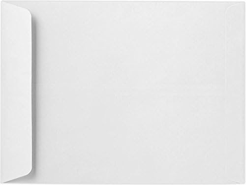 LUXPaper 12" x 15 1/2" Open End Envelopes, Bright White, 28lb. Text, 50 Qty