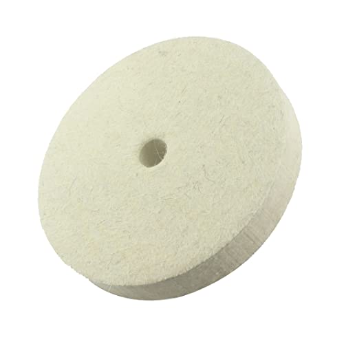 ?????????????? 8''x1'' Wool Buffing Wheel, Jewelry Polishing Wheel with 5/8 Inch Arbor Hole for Bench Grinder/Die Grinder