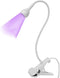 Meitawilltion 3W UV LED Desk Light,Flexible Gooseneck and Clamp Mini Desk Light with