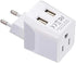 Ceptics Switzerland Travel Plug Set with 2 USB + USA Socket Input, Type J and Type C, Ultra Compact for Cell Phones,