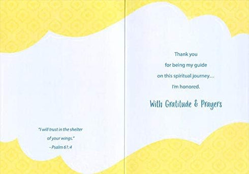 Thank You Card for Confirmation Sponsors - Yellow and Blue Design