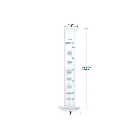 250 ML Hydrometer Test Jar, Measuring Cylinder,Test Homebrewed Beer, Wine, Mead, Cider,Easy to Use & Read