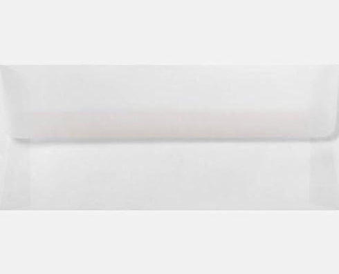 LUXPaper #10 Business Envelopes | Clear Translucent | Peel & Press | 4 1/8" x 9 1/2" | 30lb. Text | 50 Qty