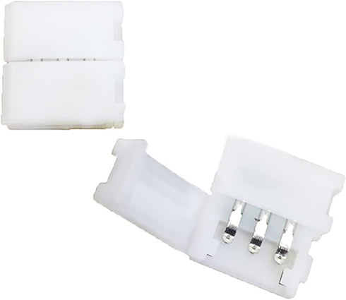 10 Pcs 3-Pin RGB LED Light Strip Connectors 10mm Wide Gapless LED Tape Light Clips Solderless Adapter Connectors for SMD 5050 Multicolor WS2811 WS2812B SK6812 LED Strips by Vrabocry
