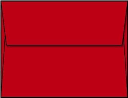 Red A2 Envelopes, 5 3/4 x 4 3/8-100 Envelopes - Limited Papers? Brand Envelopes