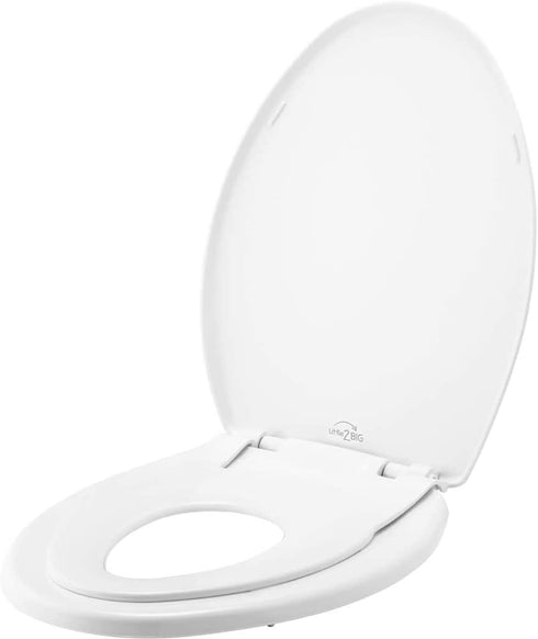 Little2Big Toilet Seat with Built-In Toddler Potty Training Seat, Slow Close, Easy
