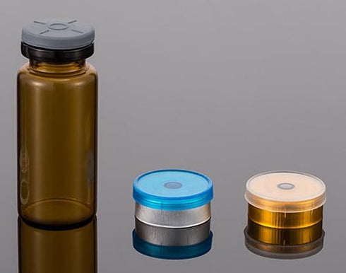 10ml Glass Bottle, Sterile Transparent Vial, Lab Sample Vial with Self Healing Injection Port, Flip Off Aluminum Cap
