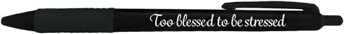 Greeting Pen Christian Inspirational Translucent 12 Pen Set with 6 Designs