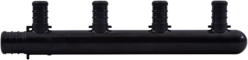 SharkBite 4 Branch Poly Crimp Multi Port Tee x 3/4 Inch Closed Trunk with 1/2 Inch Branches, PEX Pipe