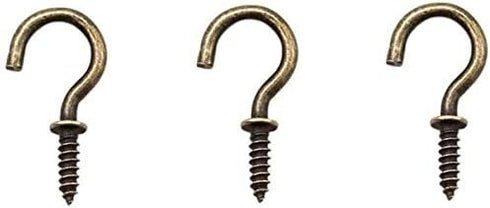 Small Screw Hooks 5/8 Inch 160 Pcs Ceiling Hooks for Christmas Lights, Jewelry, Cup Hooks for Hanging Bronze